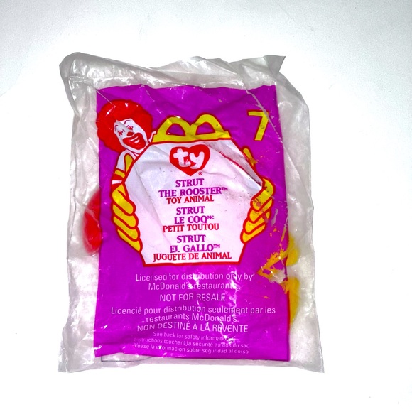 STRUT the Rooster - 1998 McDonalds Ty Beanie Baby SEALED - Picture 2 of 3